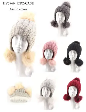 5966 Ladies Fashion Insulated Beanie Hats Wholesale