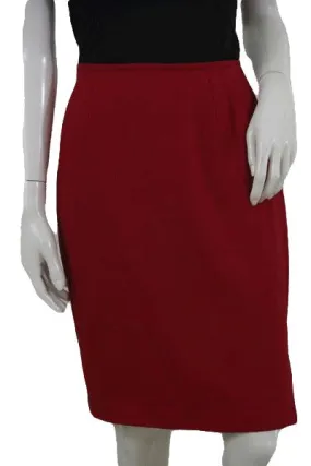 70's Red Pencil Skirt Size 10 SKU 000089