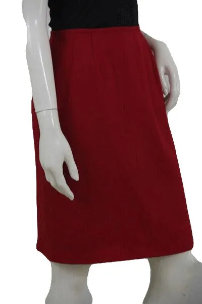 70's Red Pencil Skirt Size 10 SKU 000089
