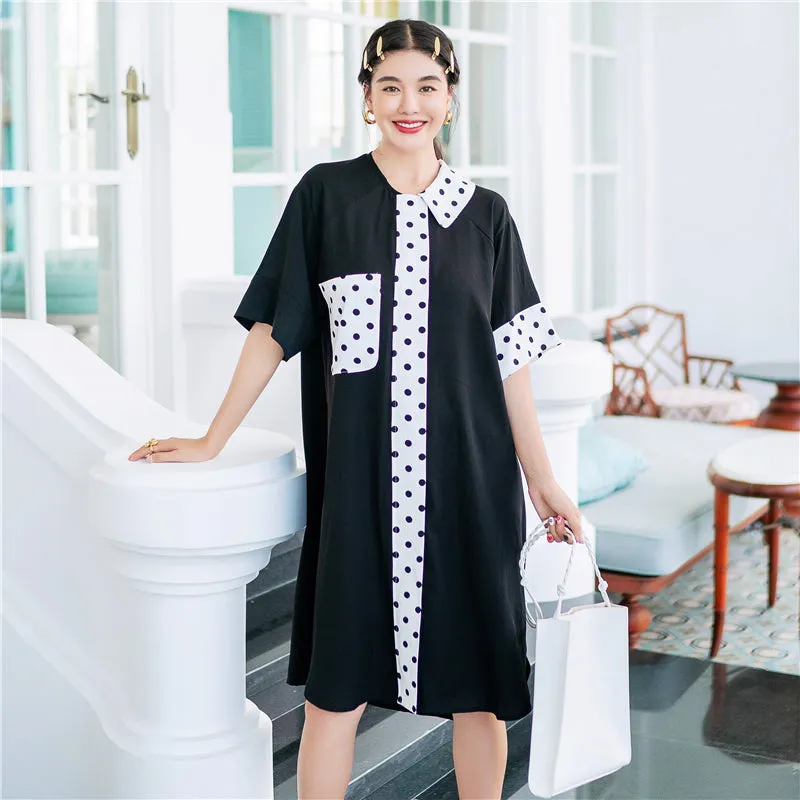 8GIRLS DESIGN POLKA DOT PRINT T SHIRT DRESS