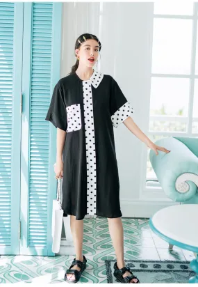 8GIRLS DESIGN POLKA DOT PRINT T SHIRT DRESS
