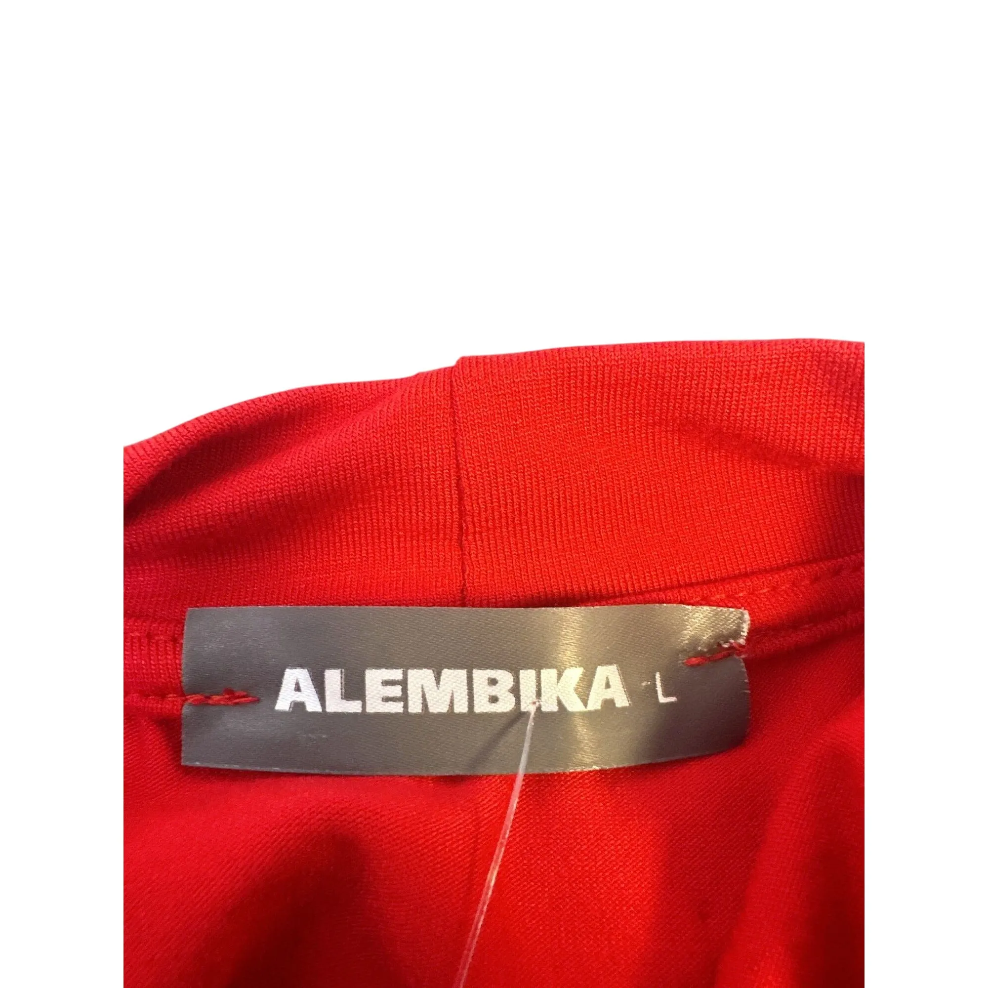 Alembika Red Asymmetric Tunic Top Size L