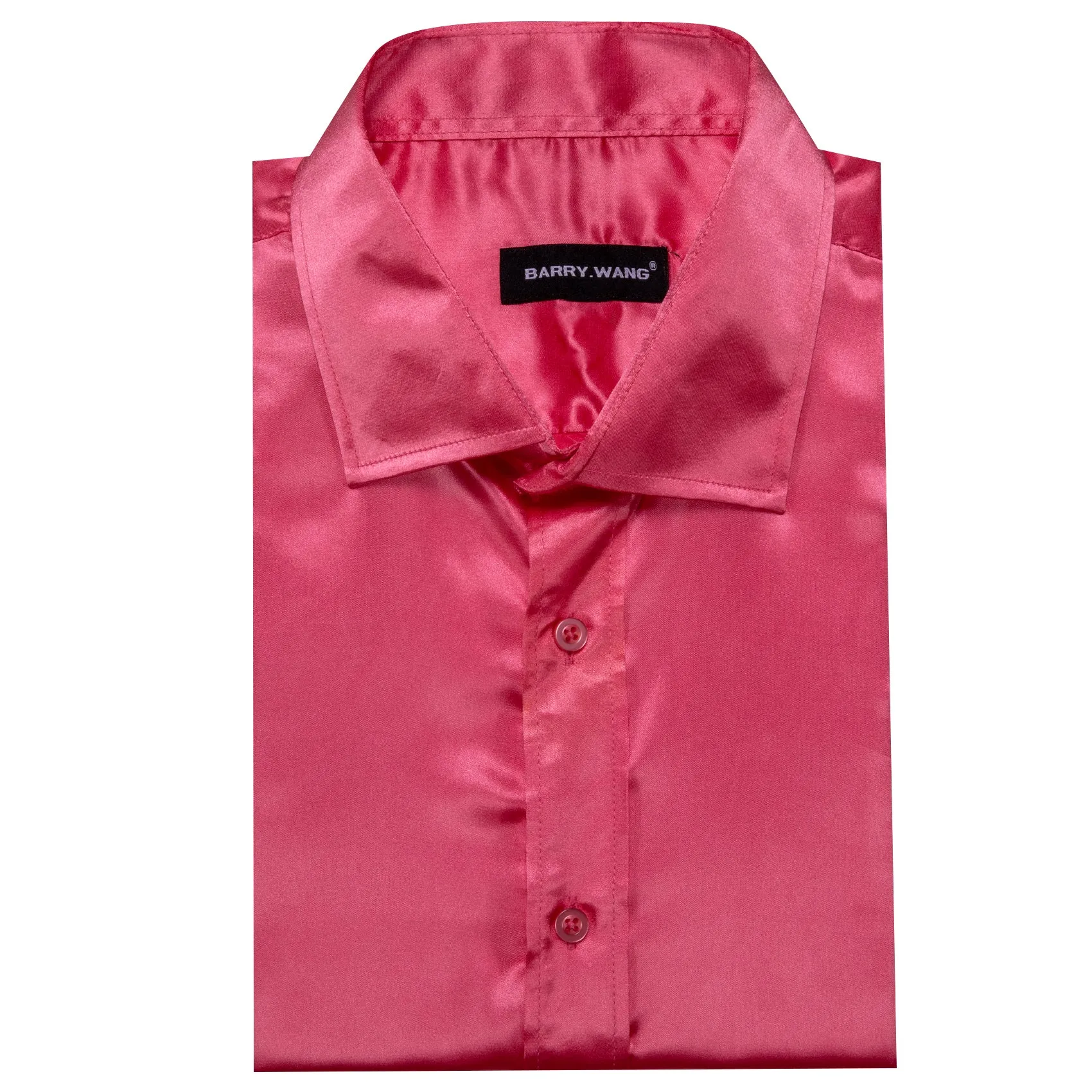 Barry.wang Shock Pink Solid Silk Shirt