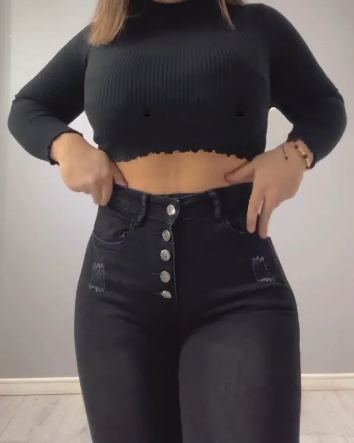 Bauchweggürtel-Faja-Jeans