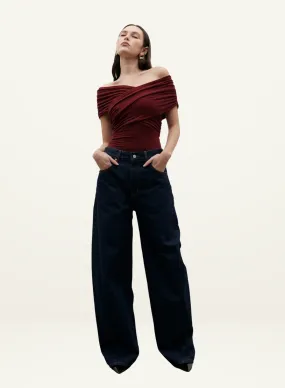 Bayse Ariana Bodysuit in WINE
