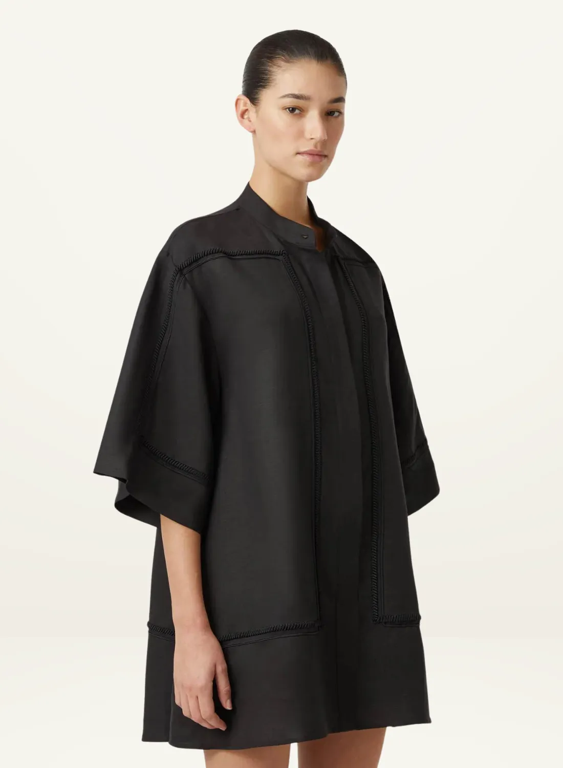 Camilla and Marc Fortuna Linen Shirt Dress in BLACK