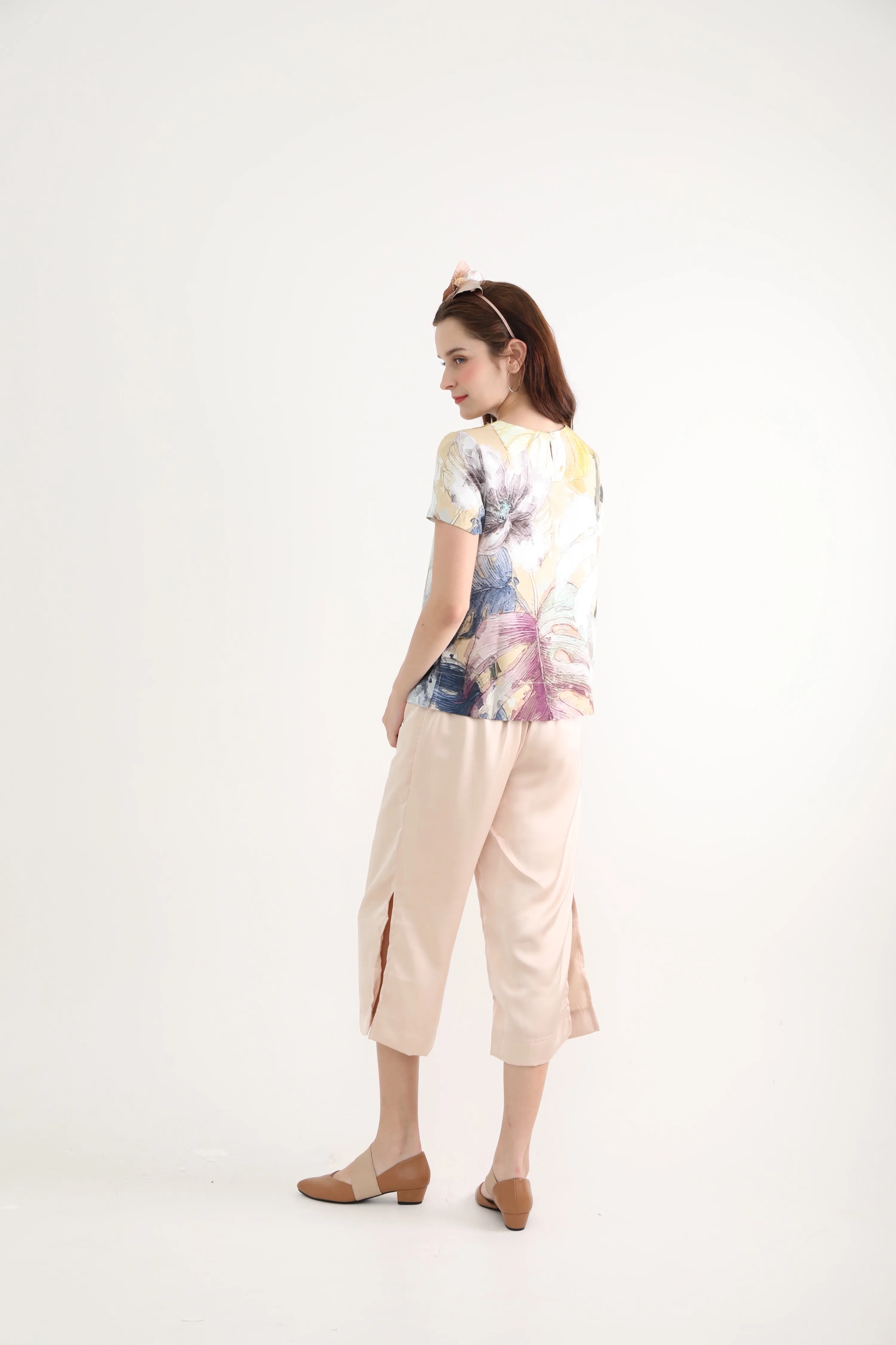 Champagne Satin Culottes  ( NEW )