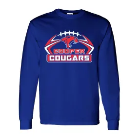 Cooper Cougars - Football Long Sleeve T-Shirt