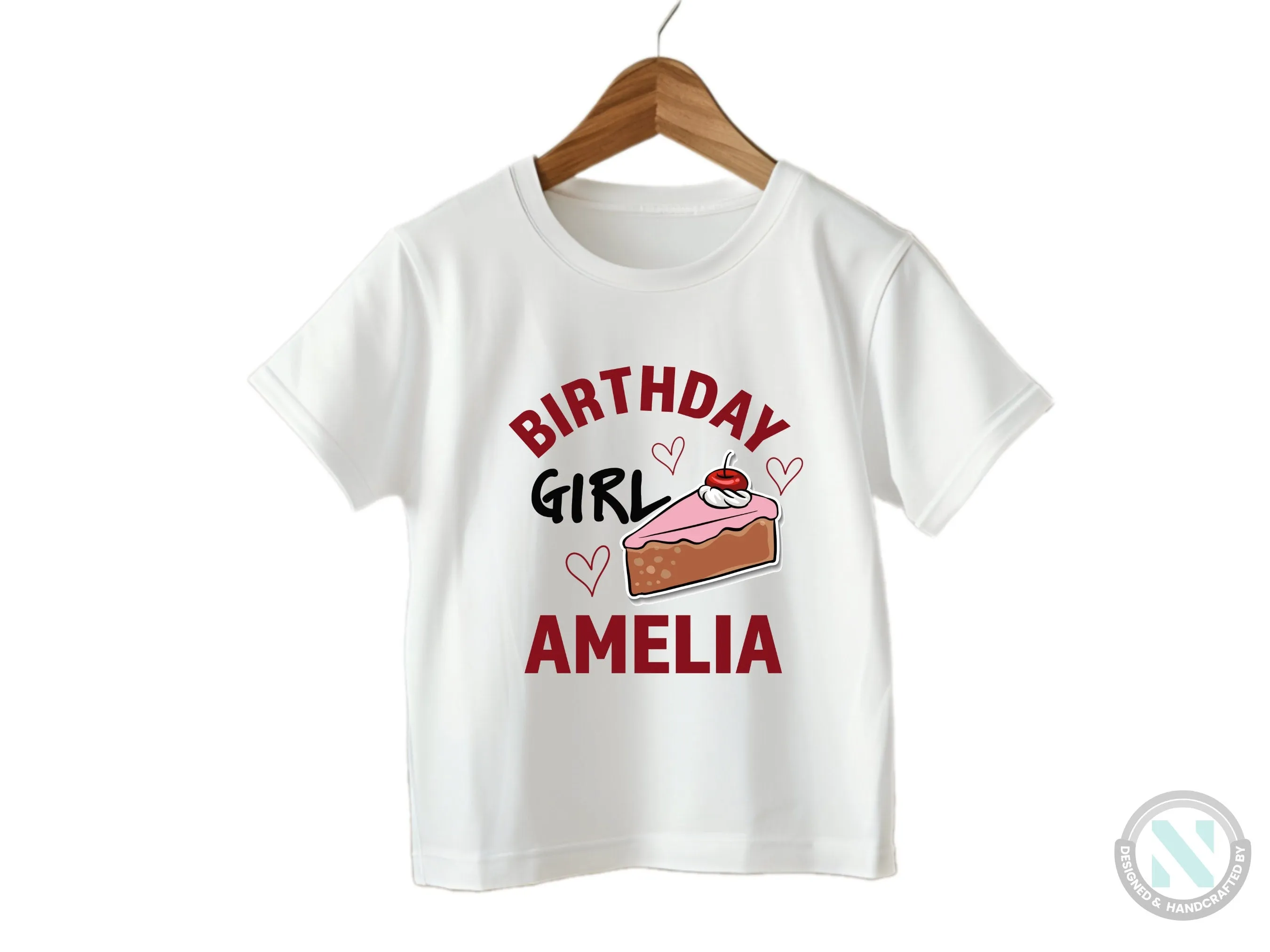 Custom Name Long Sleeve Birthday Baby Bodysuit for Girls with "Birthday Girl"