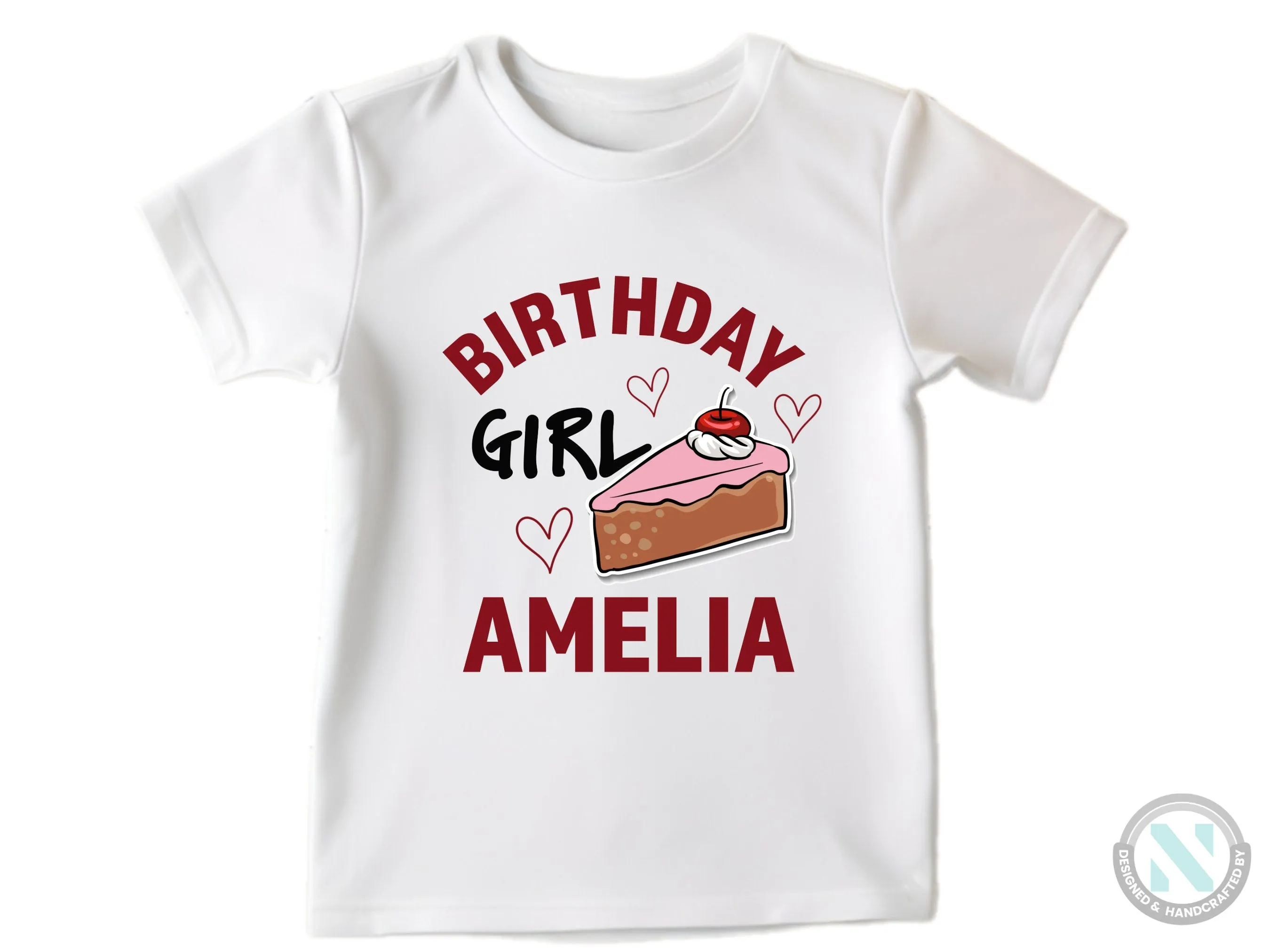 Custom Name Long Sleeve Birthday Baby Bodysuit for Girls with "Birthday Girl"