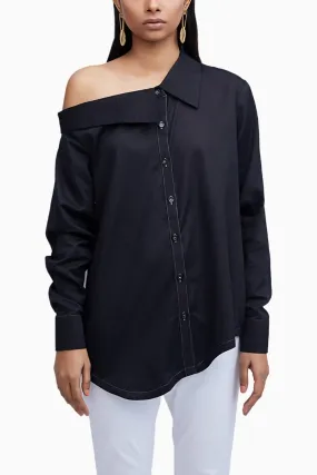 Echo Black Cotton Broken Rock Shirt