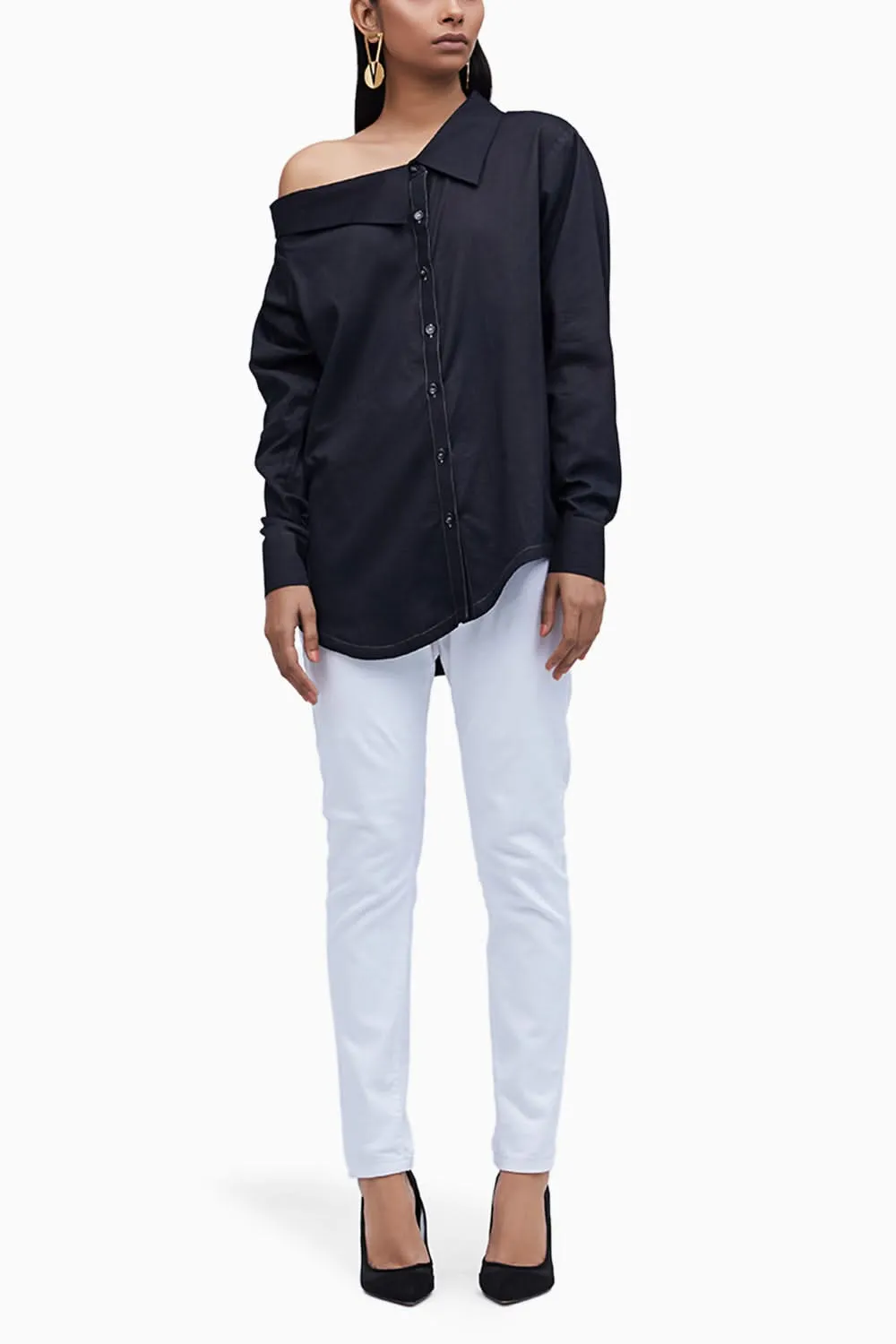 Echo Black Cotton Broken Rock Shirt