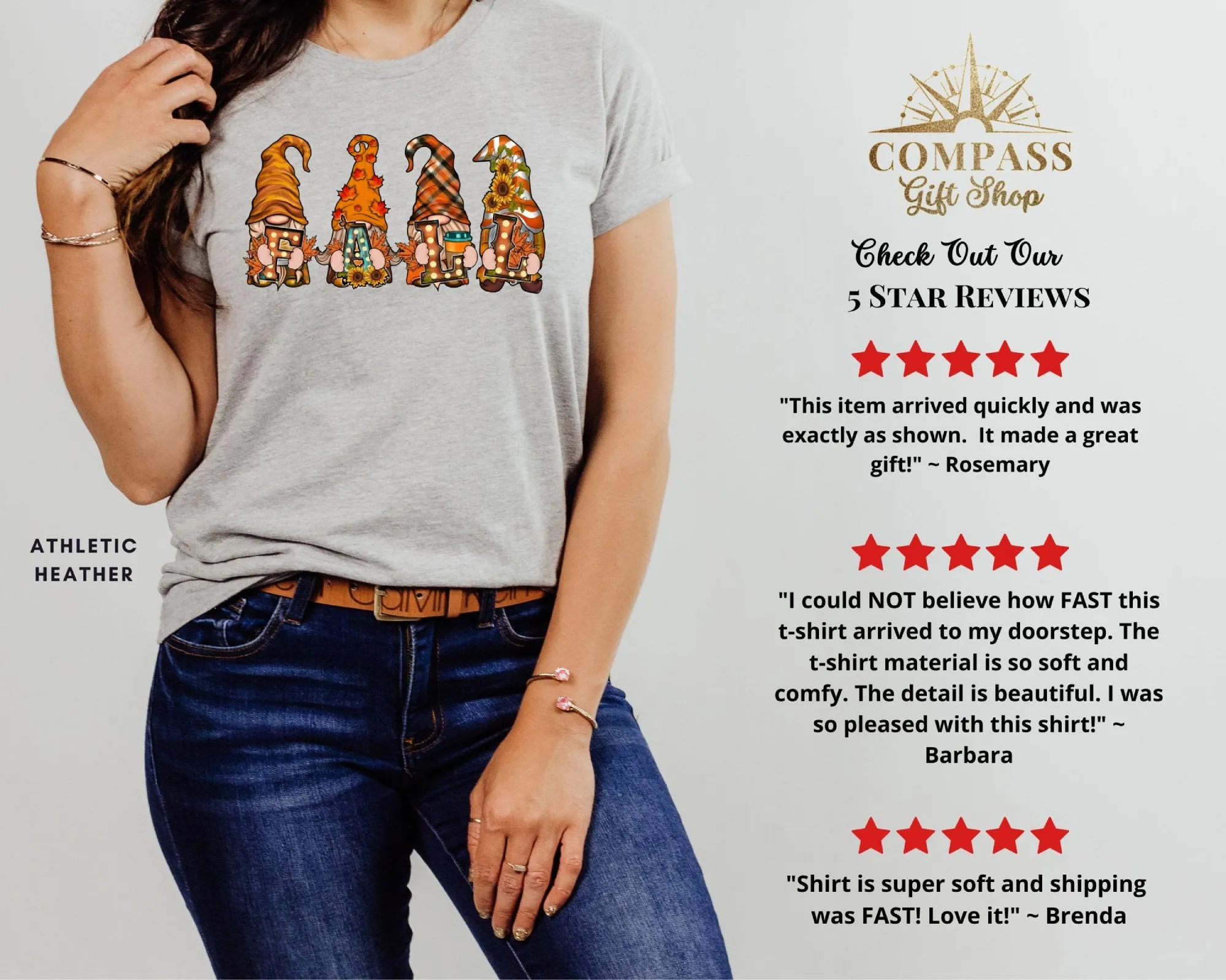Fall Gnomes Shirt,Tank, Sweatshirt and Matching Family Shirts. Perfect for a Fall, Autumn or Thanksgiving Gift