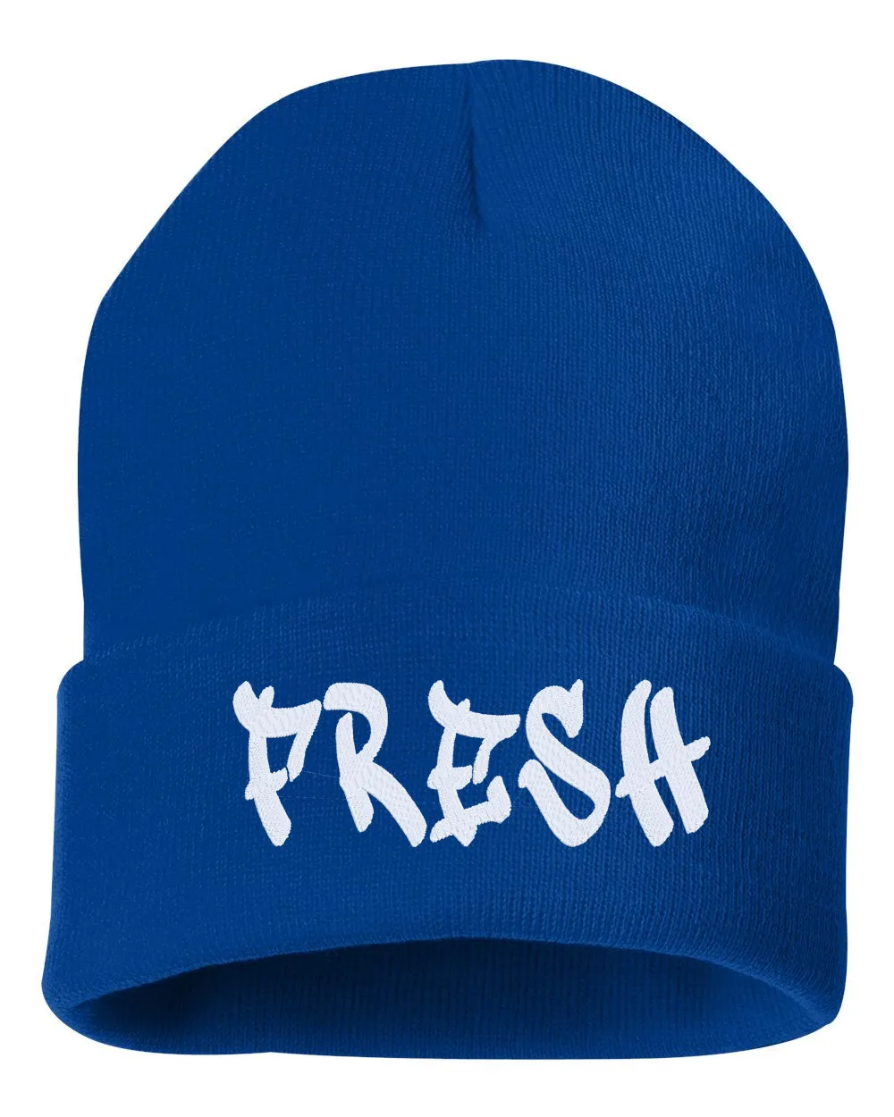 FRESH Embroidered Cuffed Beanie Hat
