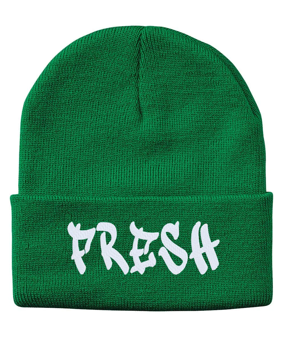 FRESH Embroidered Cuffed Beanie Hat