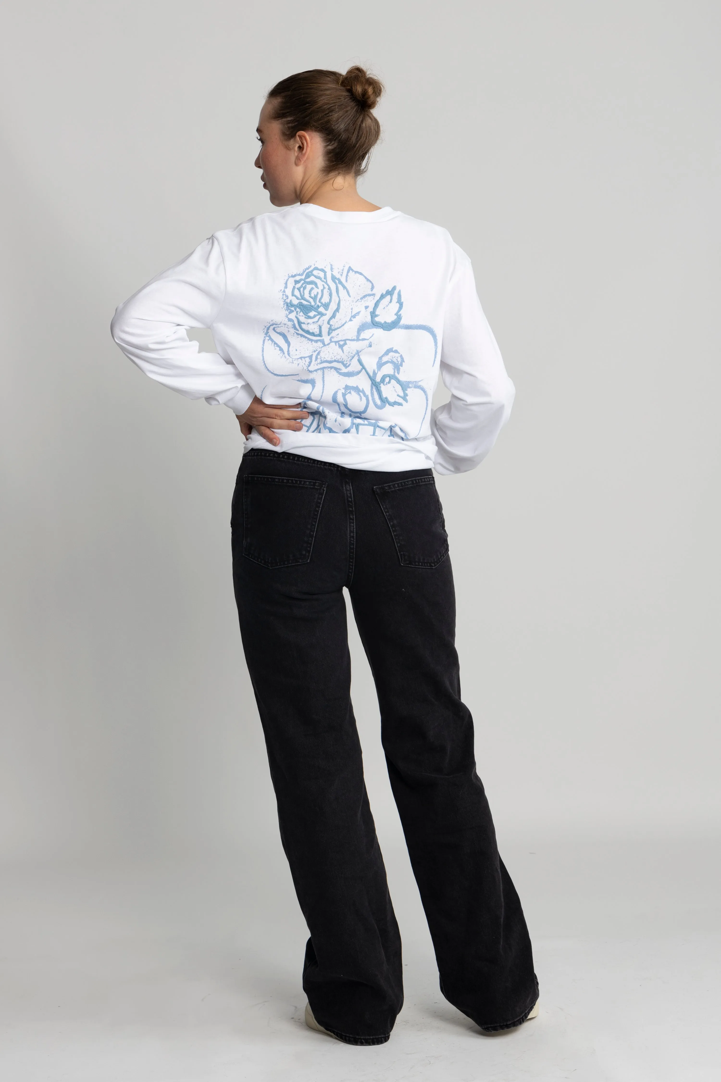 Future Heavy Jersey Rose Long Sleeve T-Shirt - Bright White
