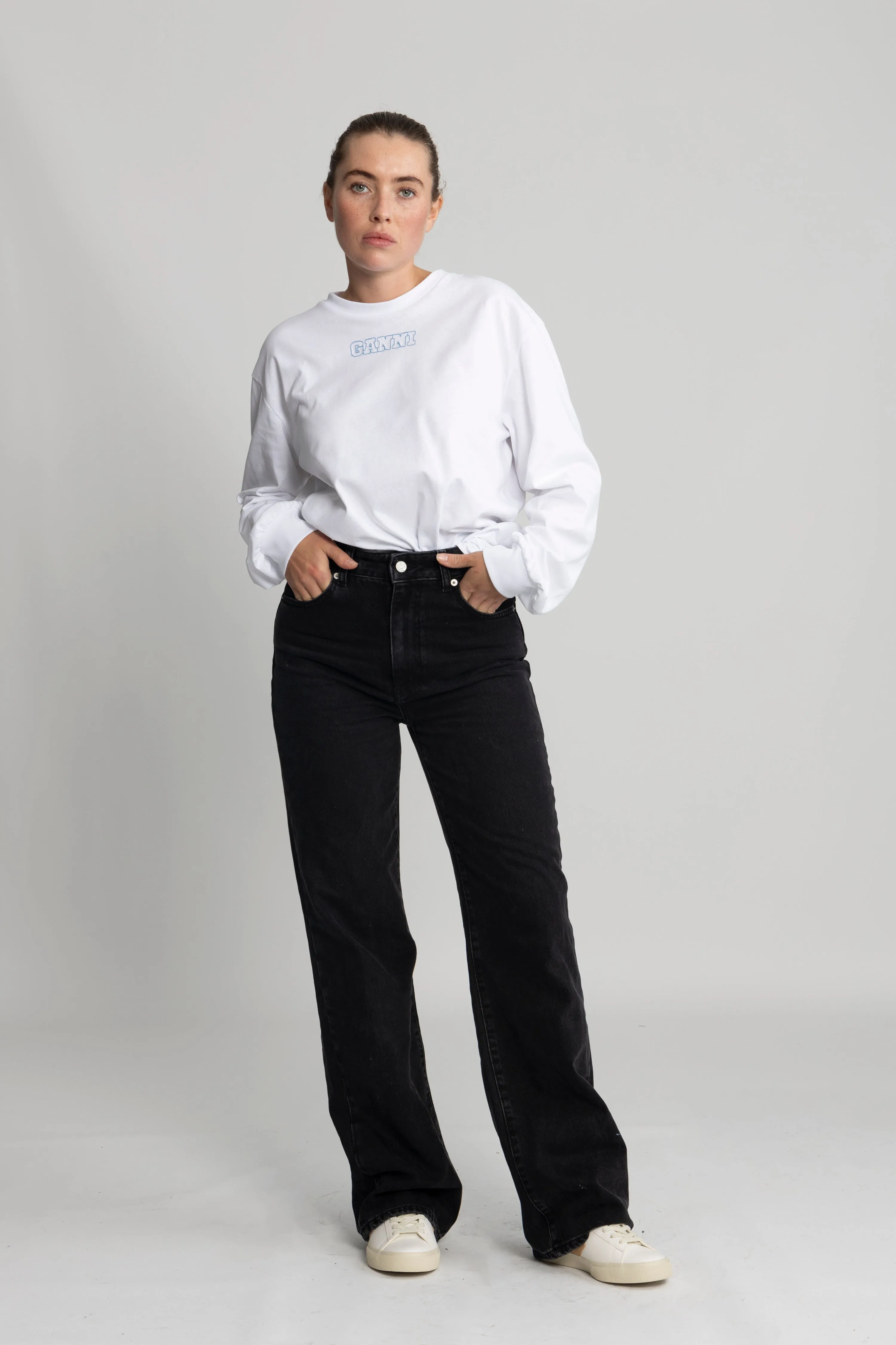 Future Heavy Jersey Rose Long Sleeve T-Shirt - Bright White