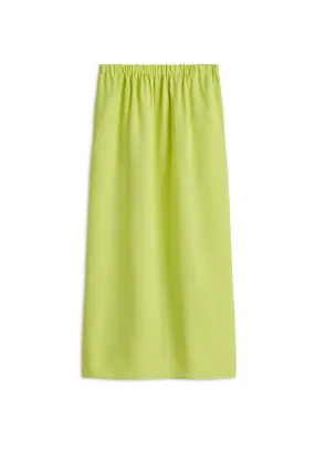 GINGHAM PENCIL SKIRT - LIME