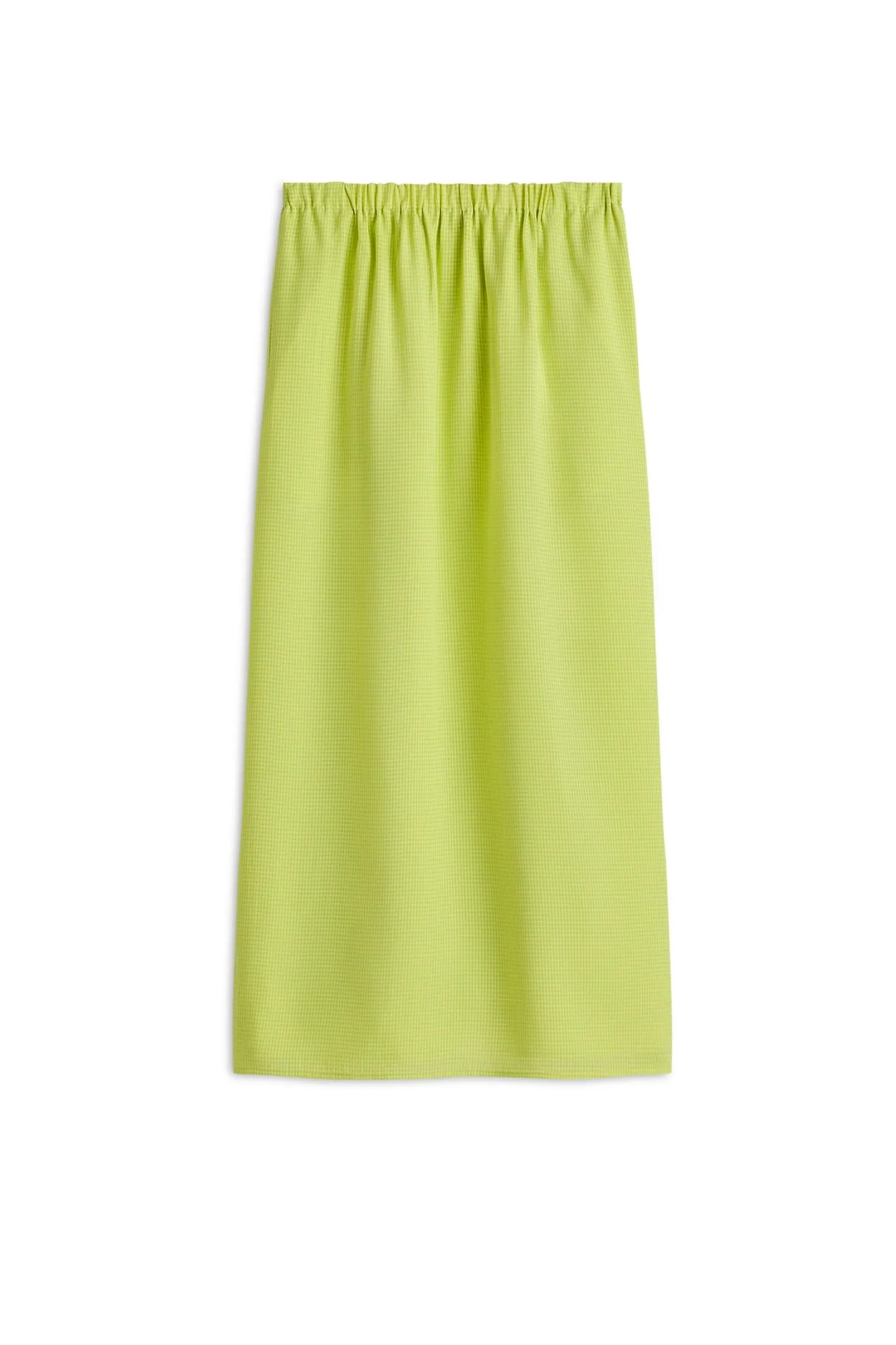 GINGHAM PENCIL SKIRT - LIME