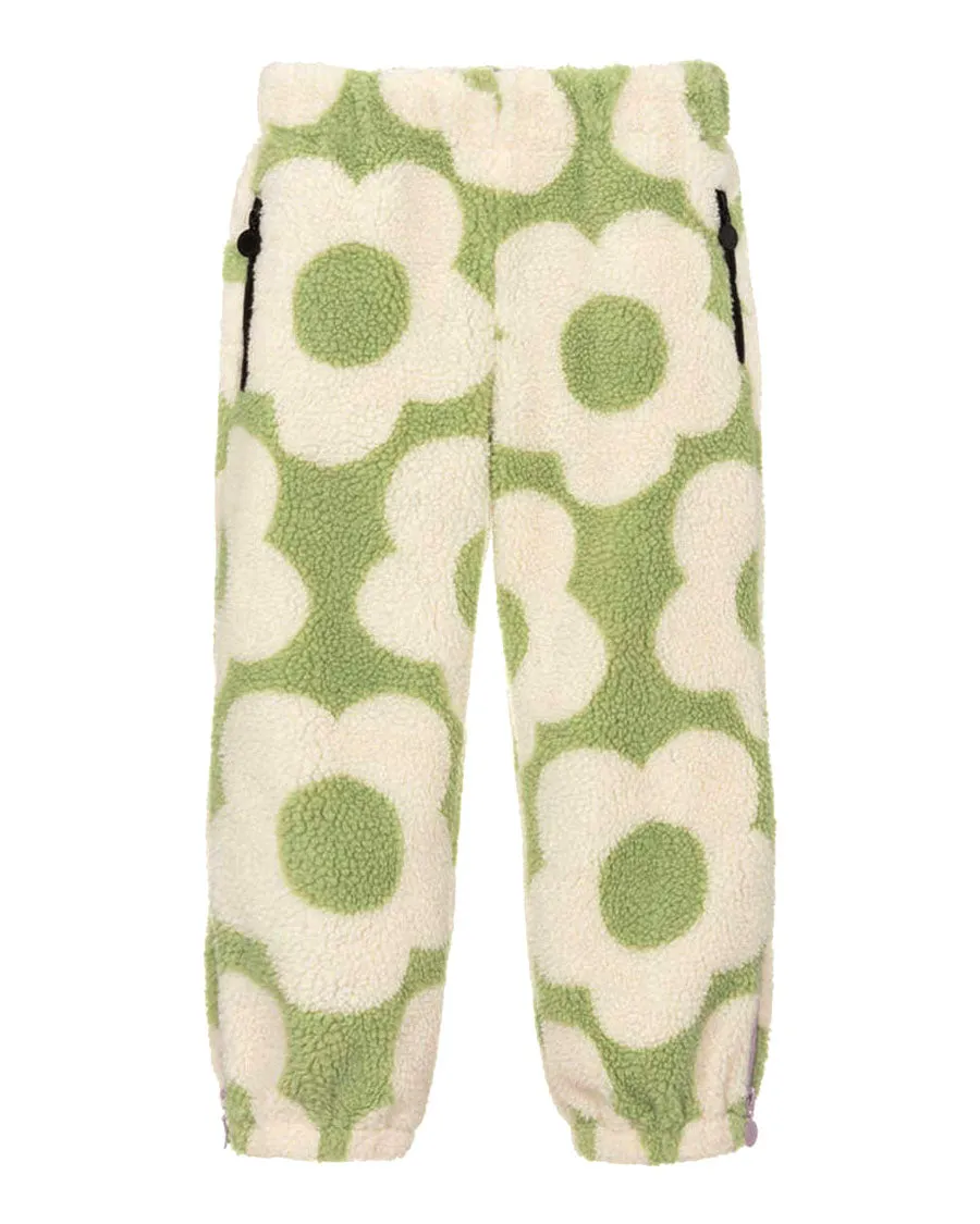 Graphic Flowers Teddy Joggers