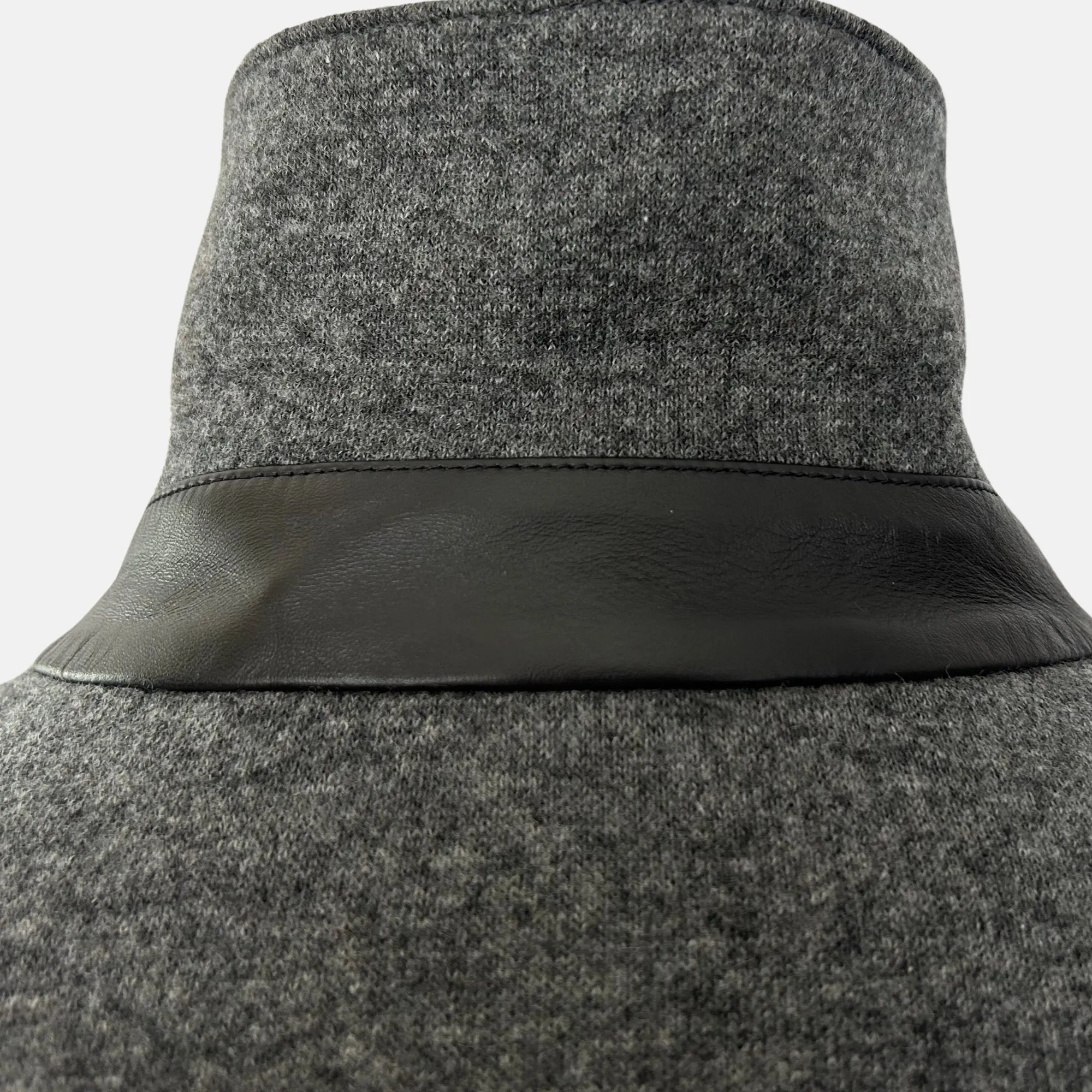 Grey Melange Cashmere Coat (M)