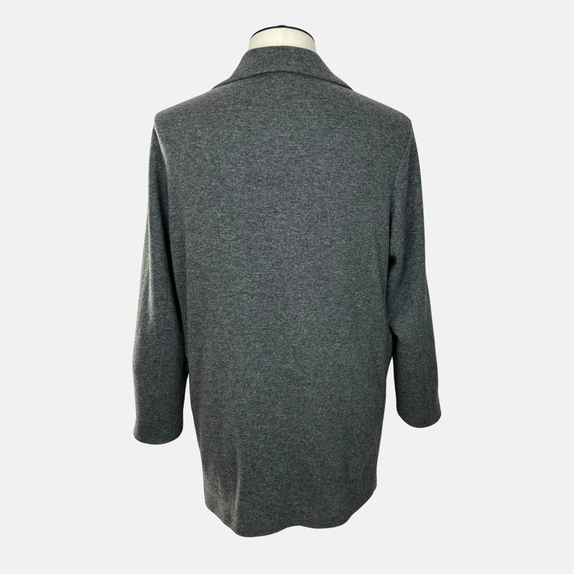 Grey Melange Cashmere Coat (M)