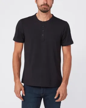 Harwood Short Sleeve Henley Shirt Black - Paige