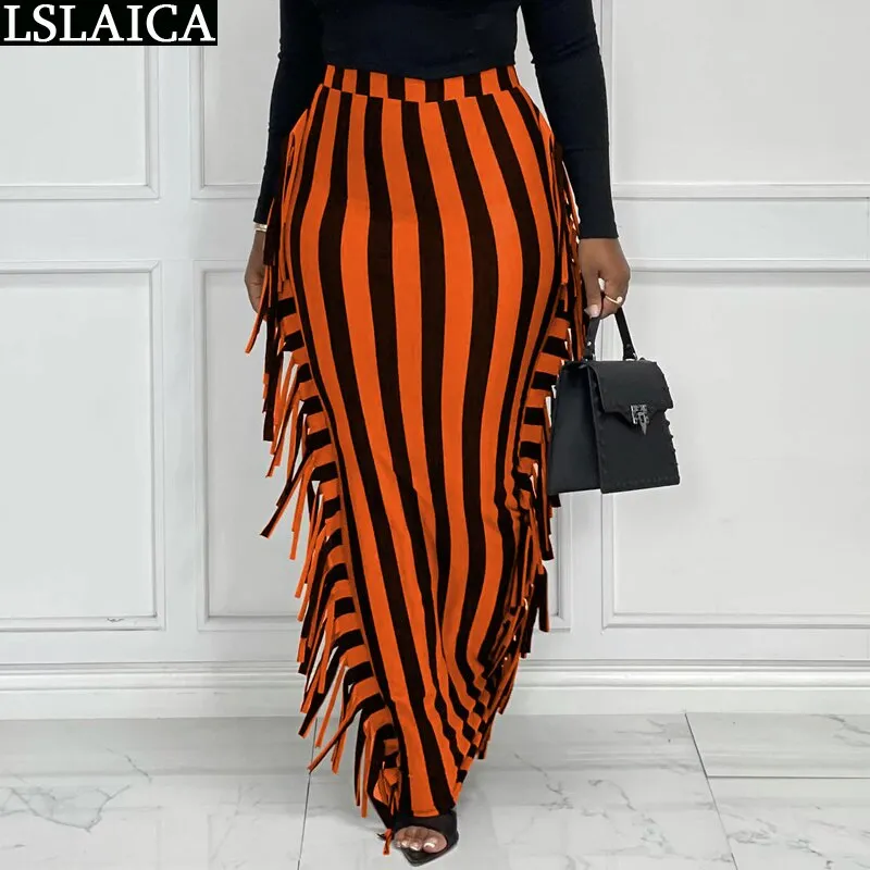 High Waist Tassel Skirt