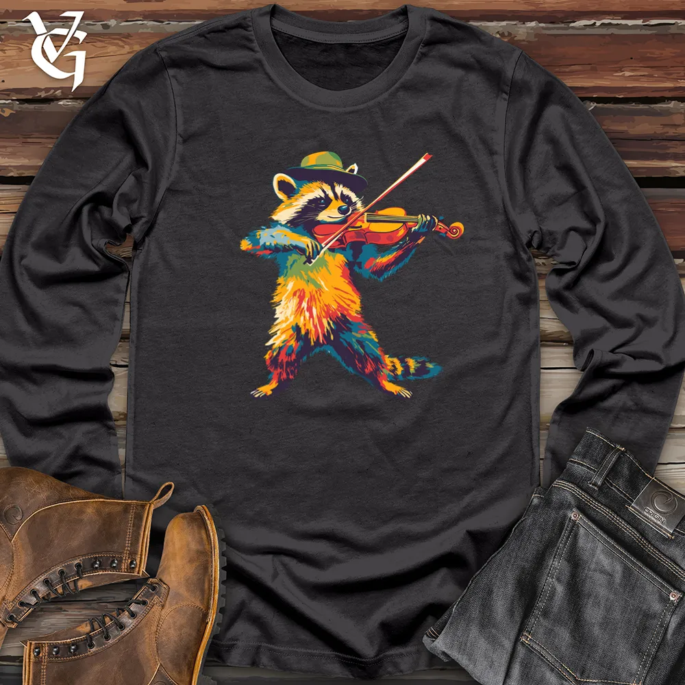 Hipster Raccoon Violinist Long Sleeve