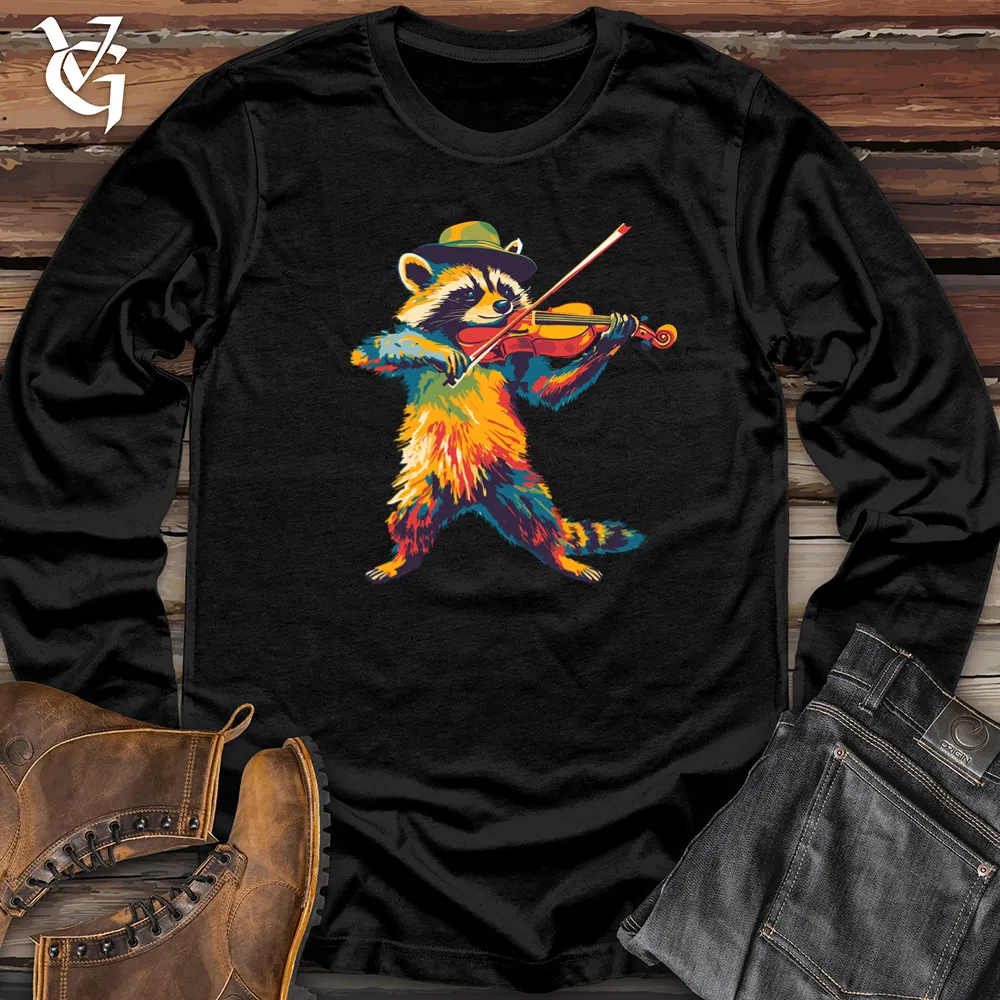 Hipster Raccoon Violinist Long Sleeve