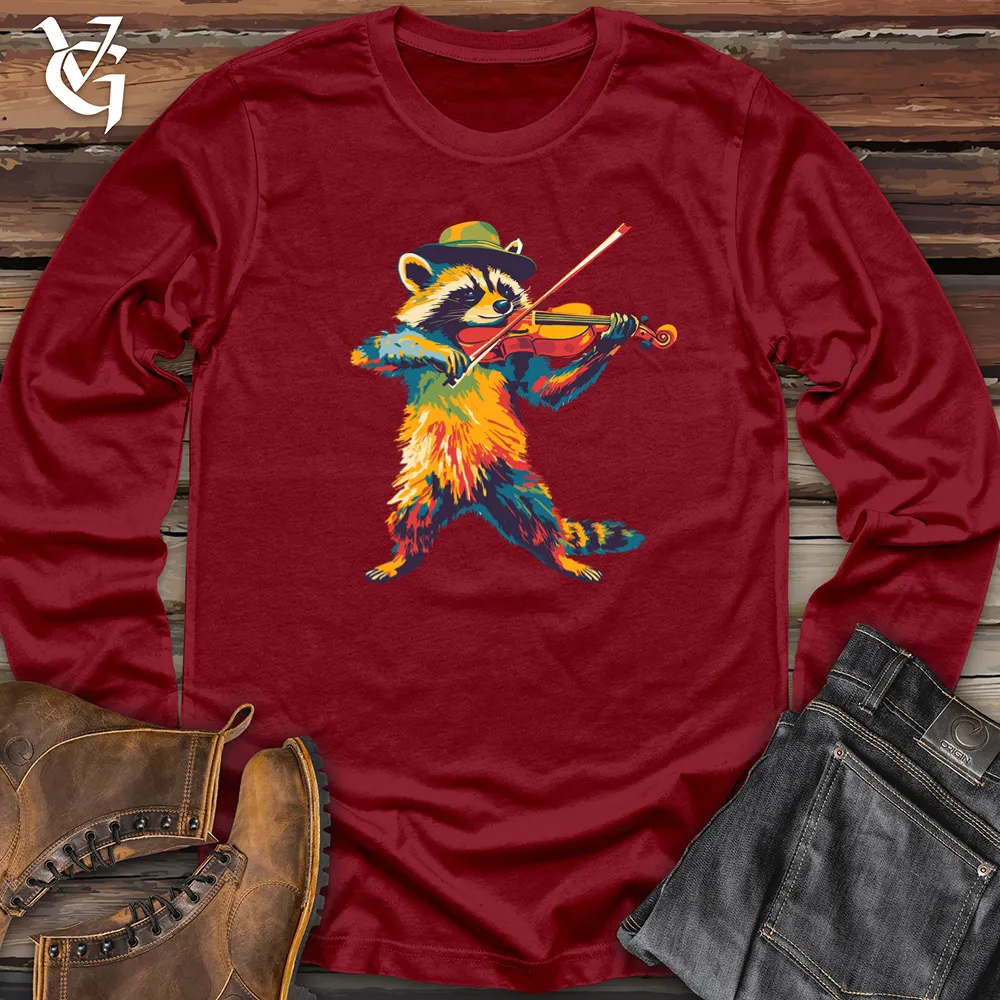 Hipster Raccoon Violinist Long Sleeve