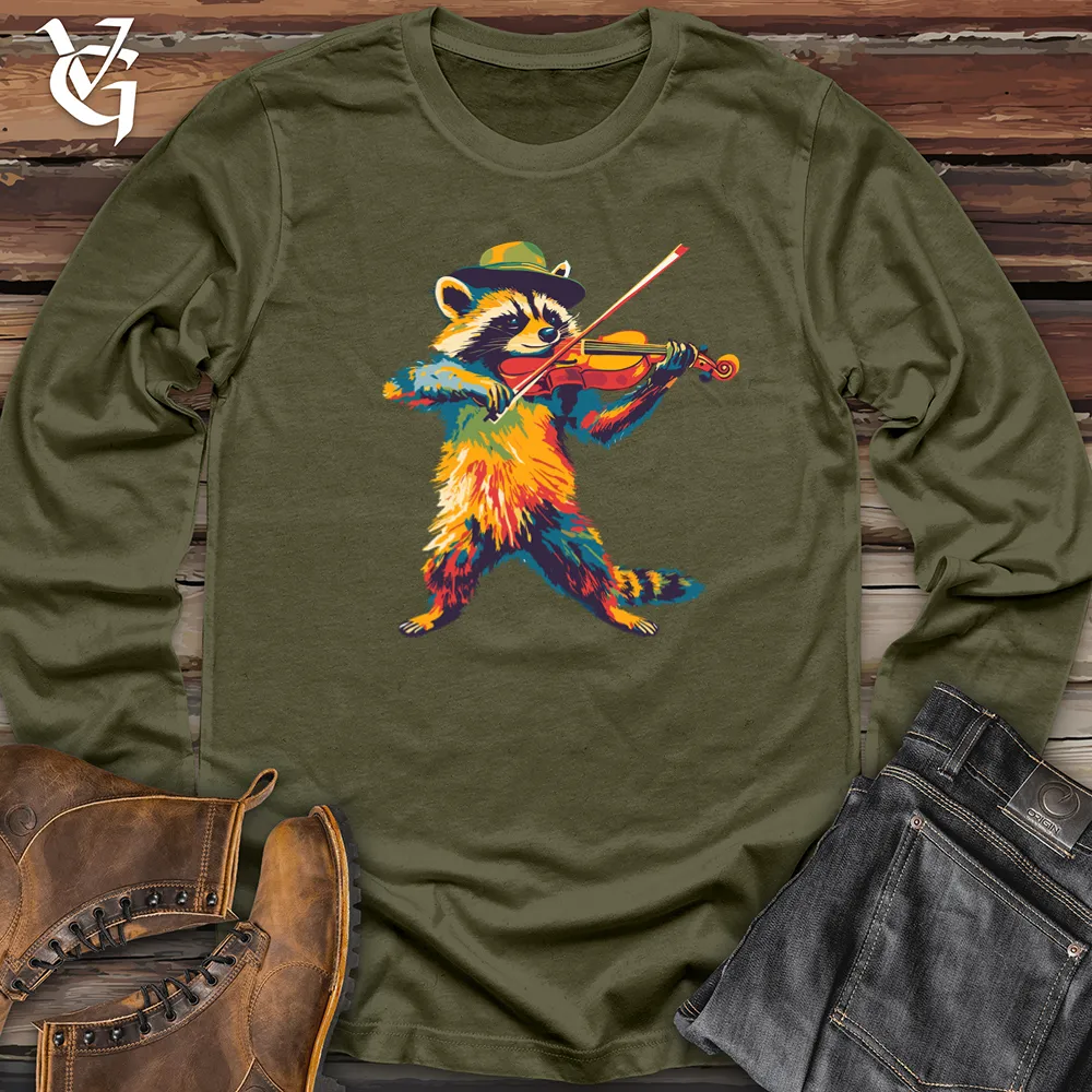 Hipster Raccoon Violinist Long Sleeve
