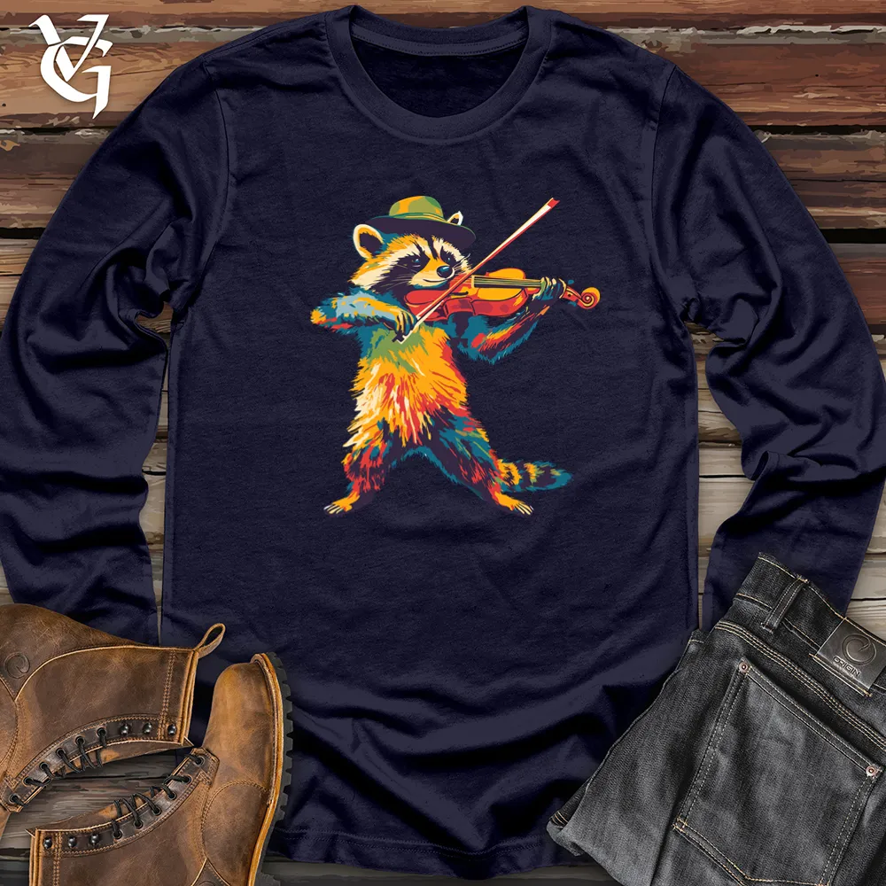 Hipster Raccoon Violinist Long Sleeve