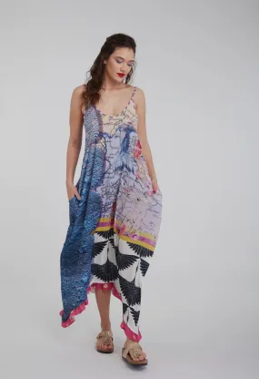 IPNG Mermaiden Shuffle Illusion V-Cut Maxi Dress