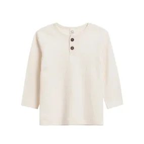 Ivory Reef Henley Long Sleeve - Colored Organics