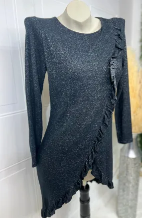 Kesha Dark Grey Tunic Long Sleeve Dress