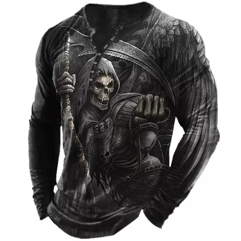King Men's Print Long Sleeve T-Shirt