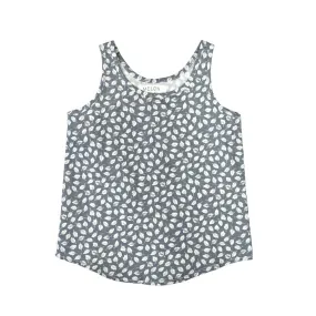 Linen Top, Spruce with prints