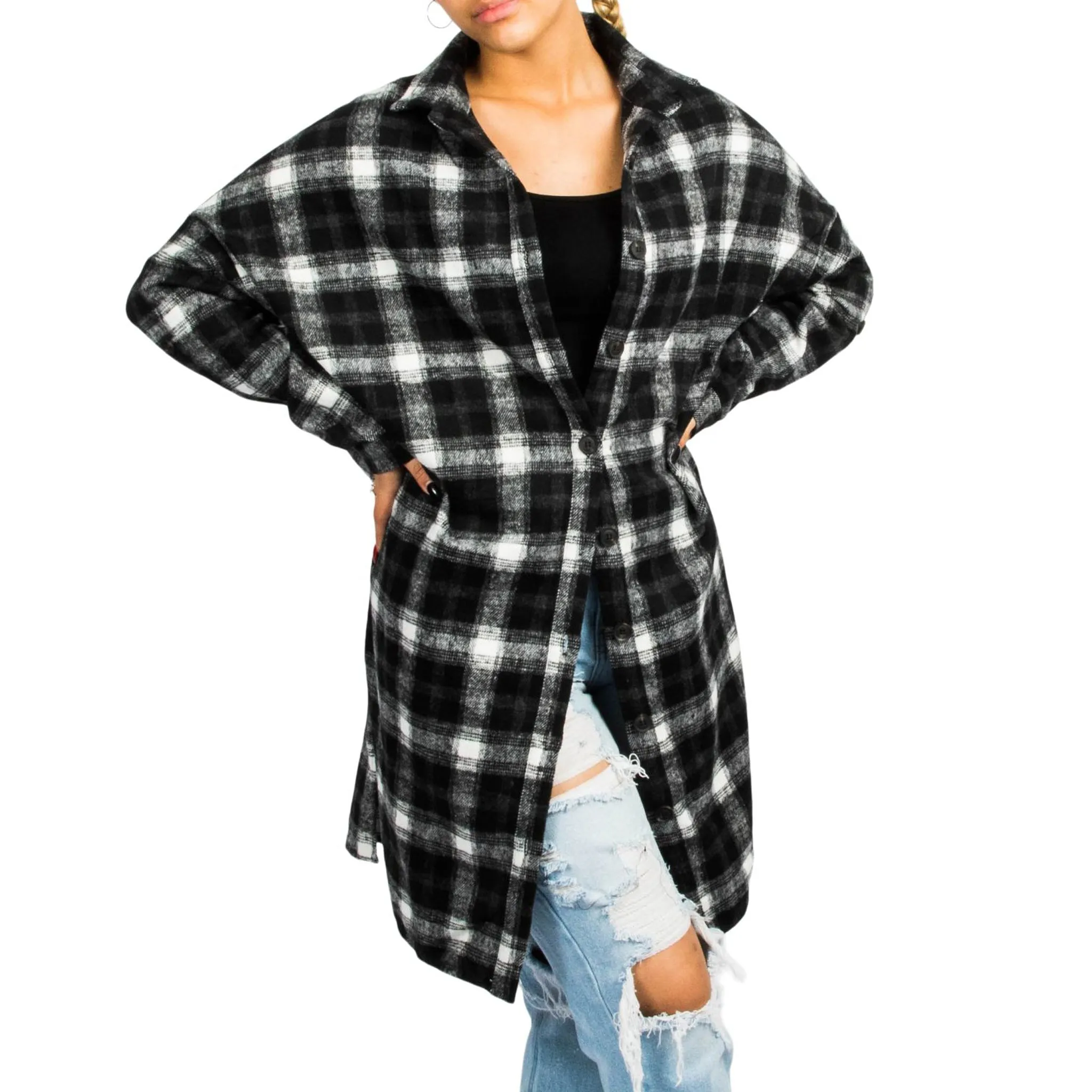 Long Plaid Tunic