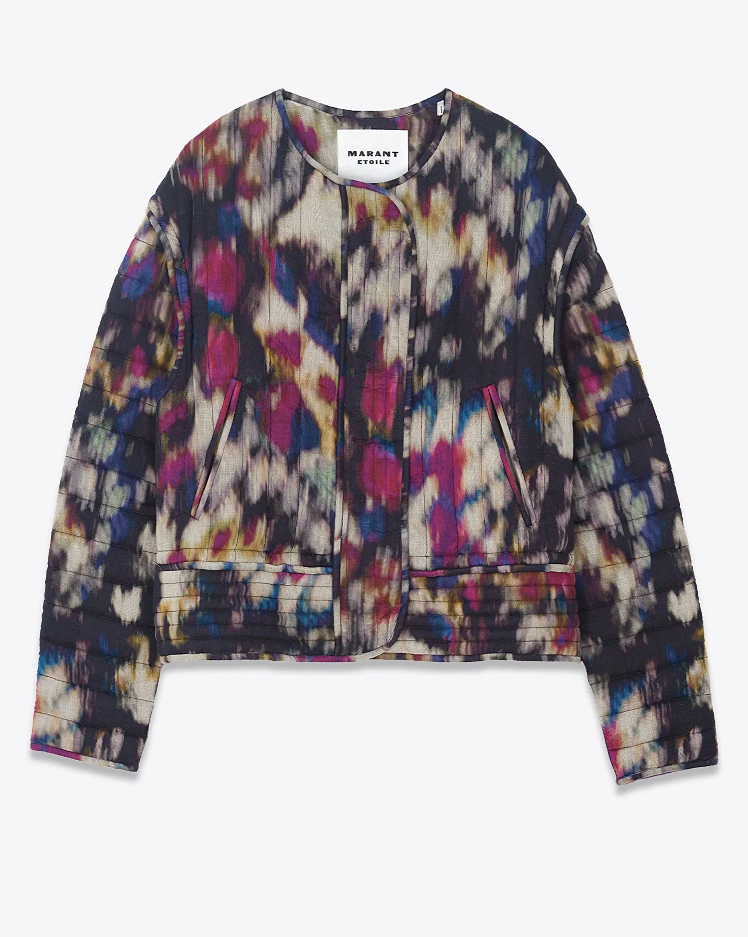 Long-sleeved tie-dye short cotton clothes 2025 European and American cross-border autumn and winter fashion women's casual warm jacket WQK0377