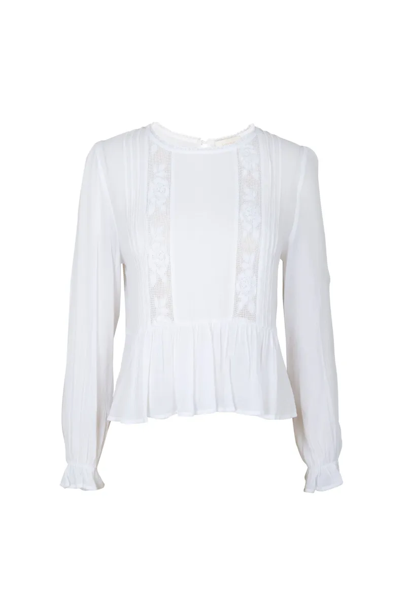 Margot Wren Blouse White - Auguste