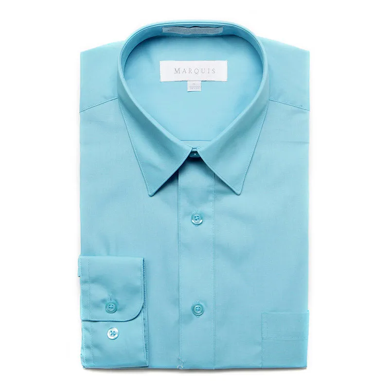 Men's Classic Solid Color Dress Shirts 009