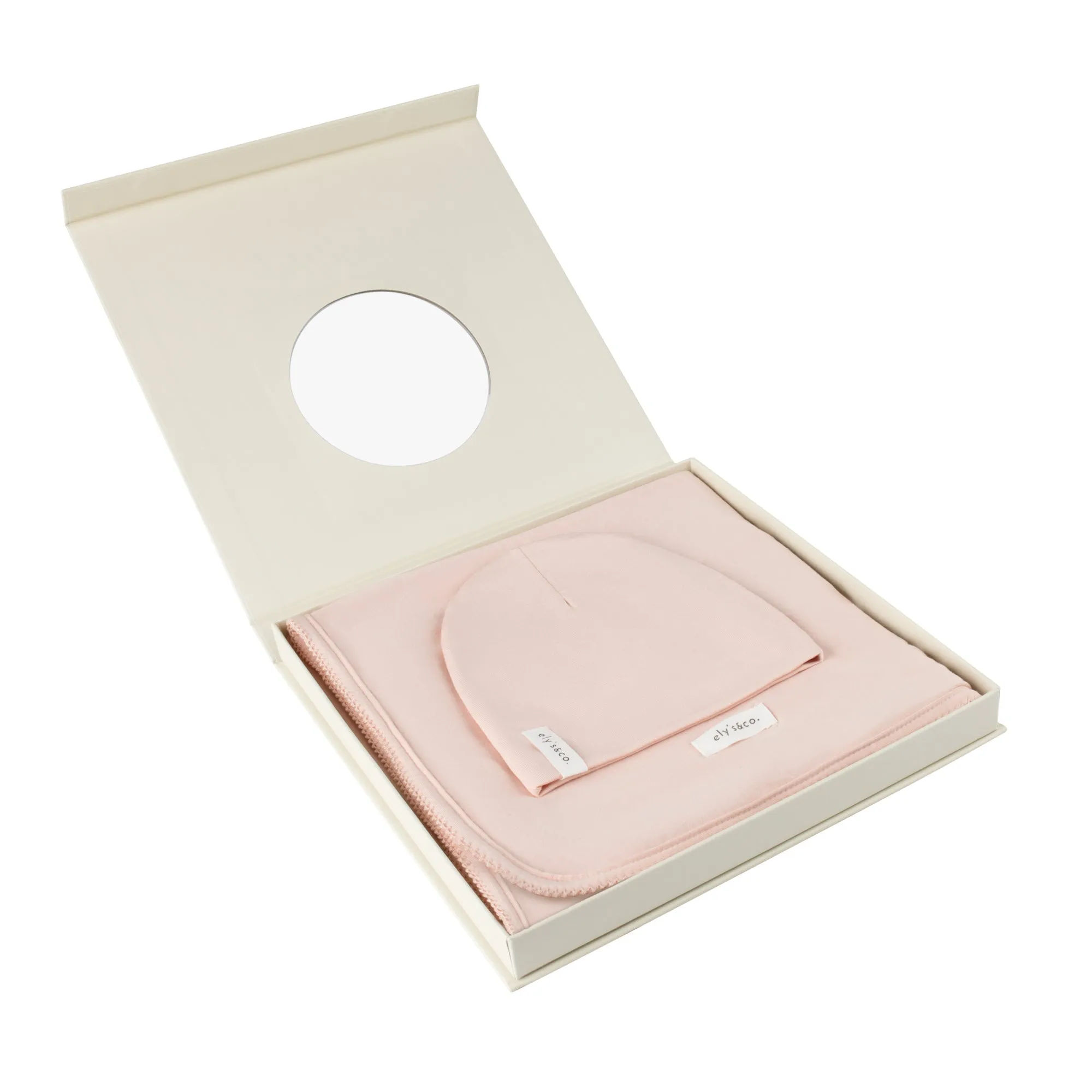 Modal Swaddle & Beanie Set in Gift Box - Rose Pink