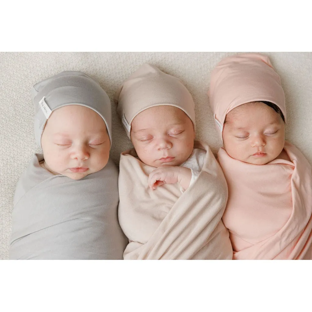 Modal Swaddle & Beanie Set in Gift Box - Rose Pink