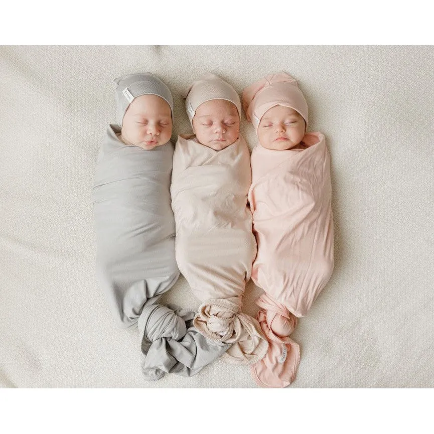 Modal Swaddle & Beanie Set in Gift Box - Rose Pink