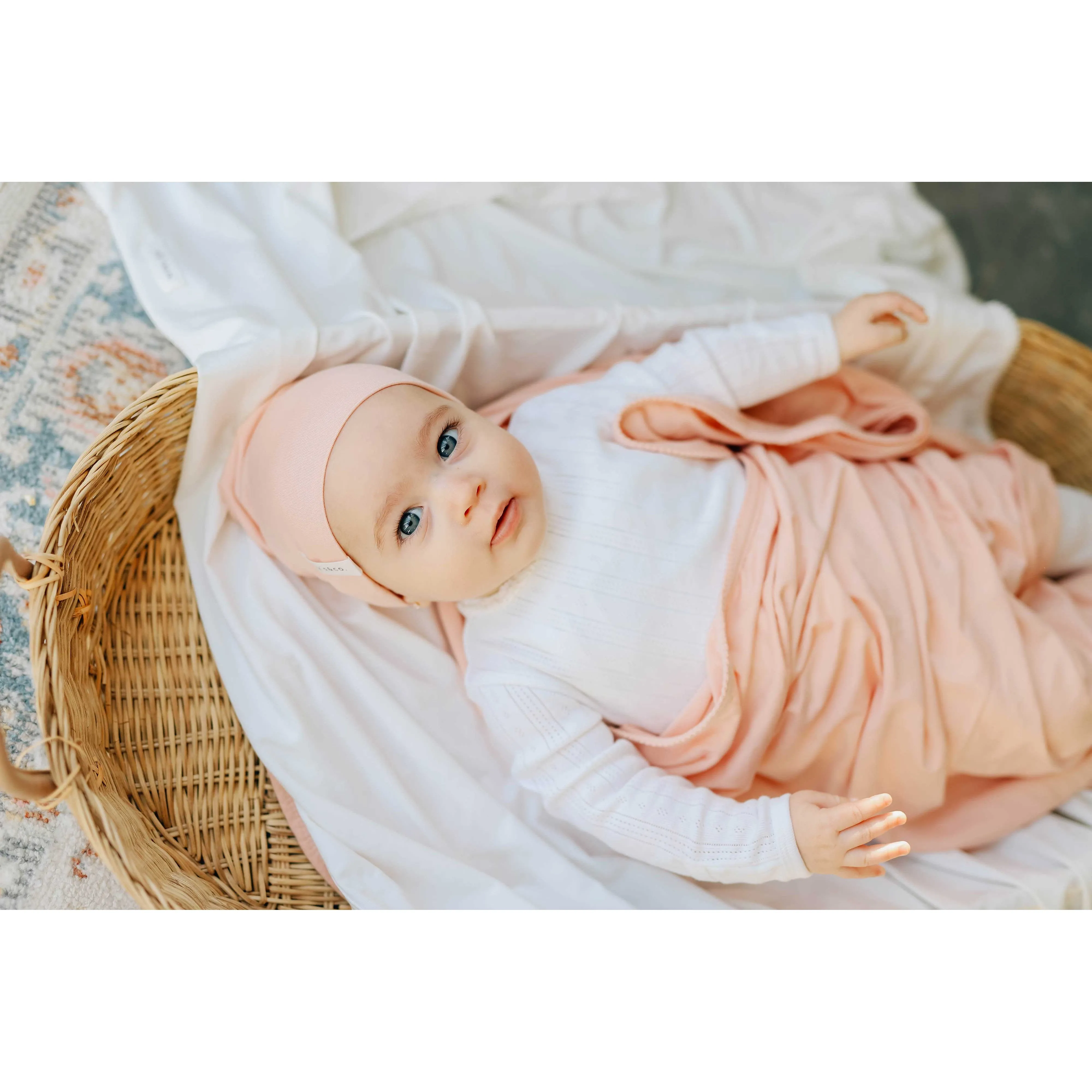 Modal Swaddle & Beanie Set in Gift Box - Rose Pink