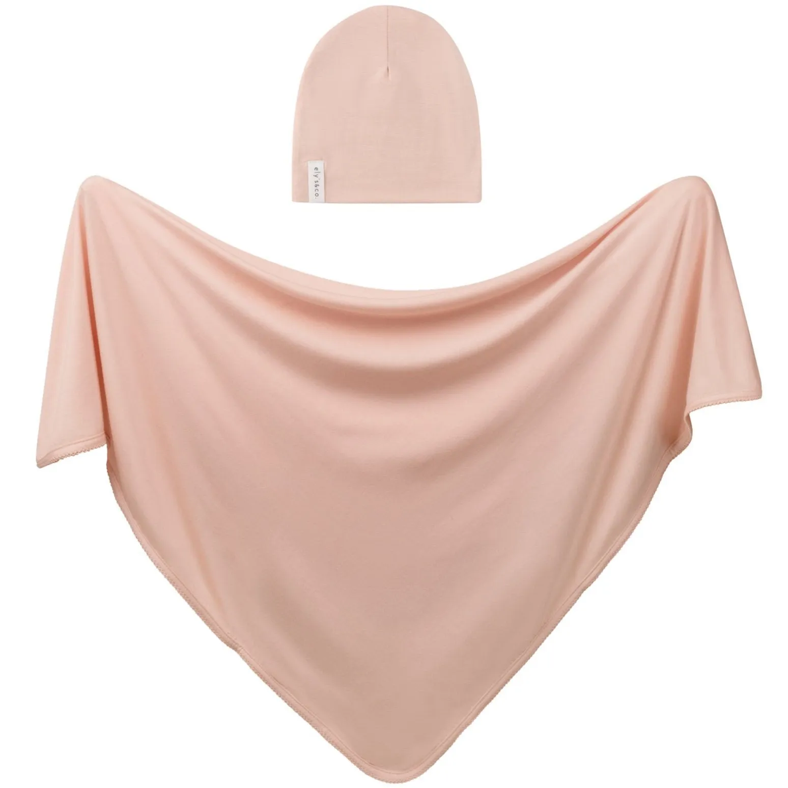 Modal Swaddle & Beanie Set in Gift Box - Rose Pink