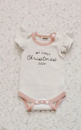 My First Christmas Pink Bodysuit 2024 - Bencer & Hazelnut