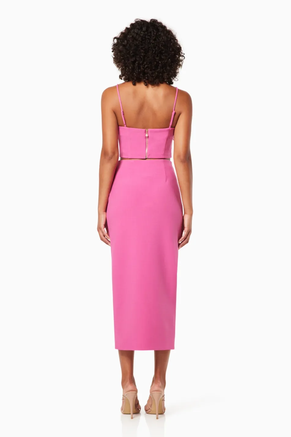 NIKA Floral Side Slit Midi Two Piece