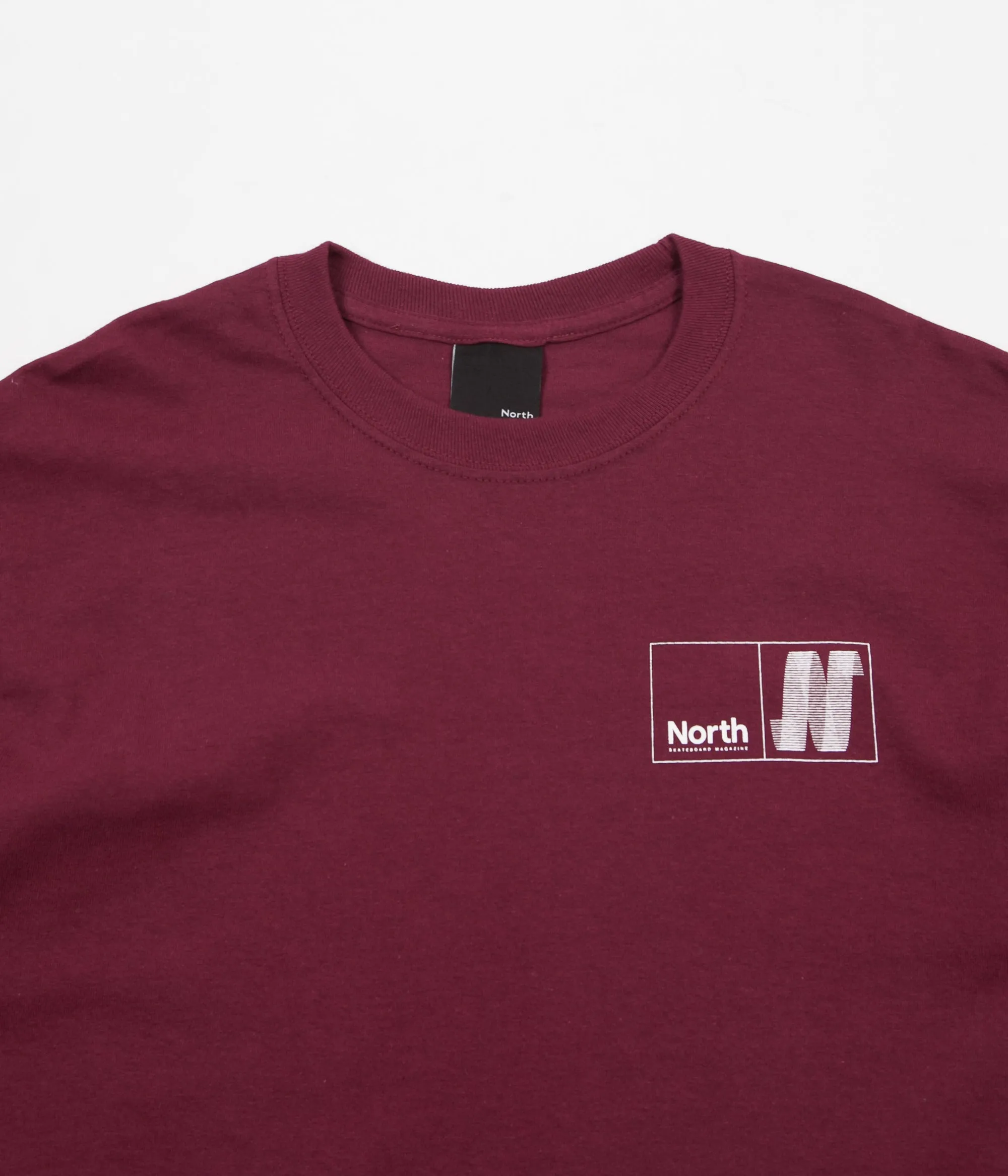 North N Logo Long Sleeve T-Shirt - Burgundy / White